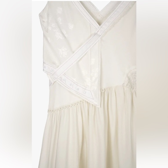 ZARA ATELIER OYSTER WHITE STUDDED BEADED DRESS LIMITED EDITION - Picture 6 of 11